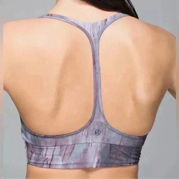 Lululemon Reversible Retreat Bra Mini Hazy Horizon Storm Mauve Bark Size 2 - Picture 1 of 6